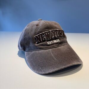 NWT SUI AVA New York Embroidered Baseball Cap - Brown